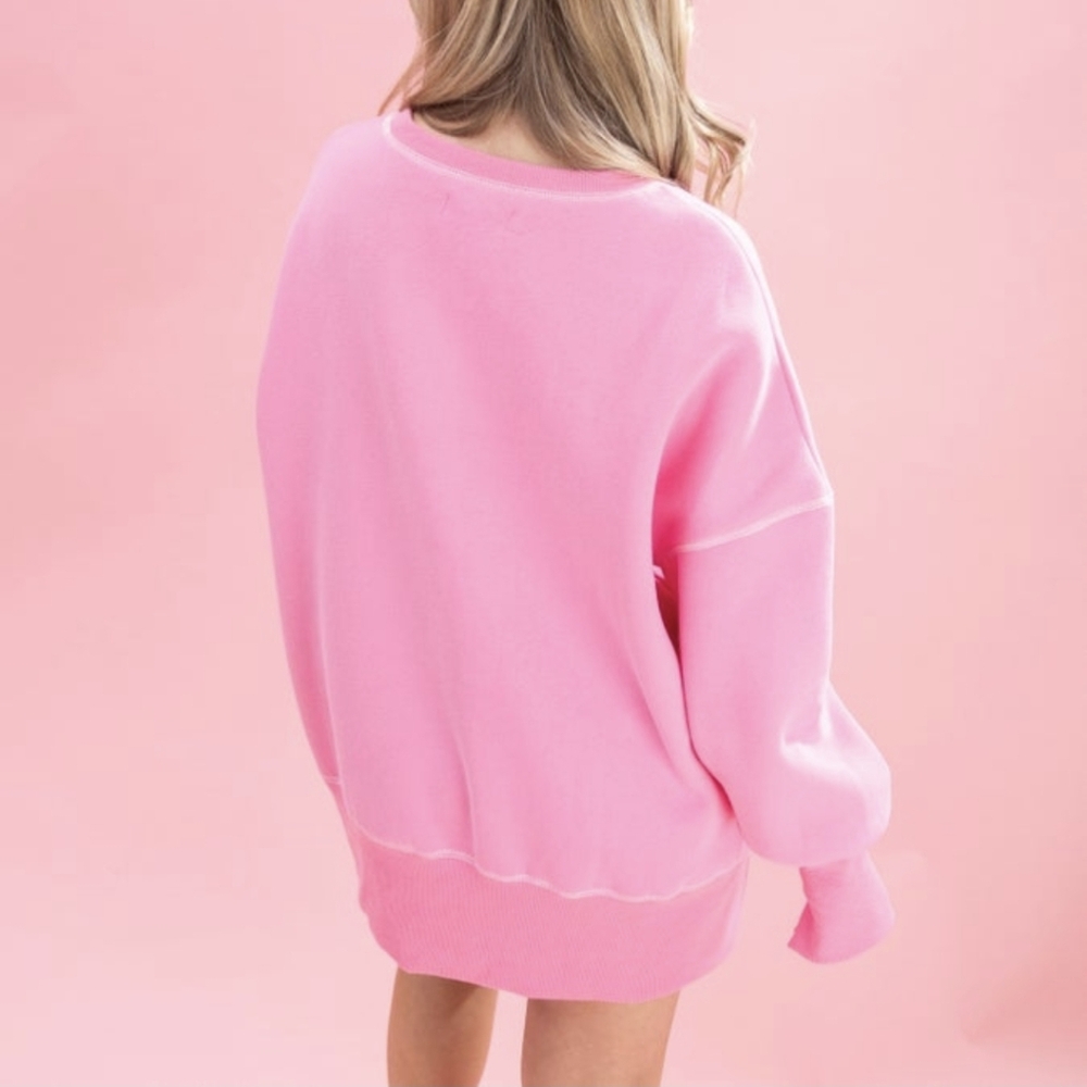 Discount Diva Designs NWT Fleece Oversized Sweatshirt Large - Picture 2 of 9